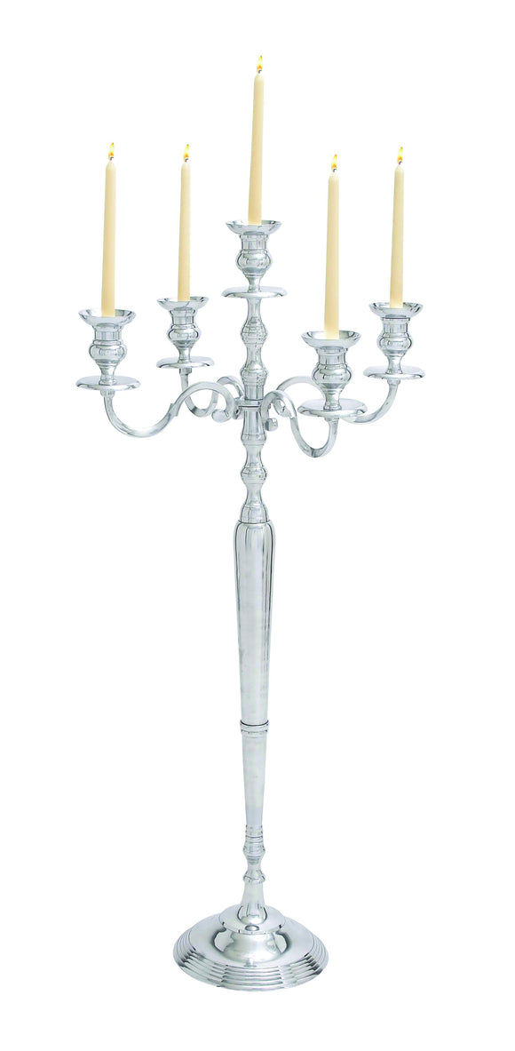 Candle Holder with Durable Wood and Metal Glass Detailing