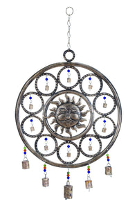 Rustproof Metal Sun Wind Chime Sun Design