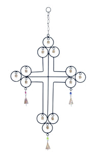 Metal Wind Chime with A Cross Designs