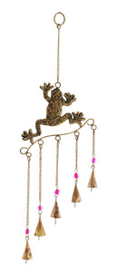 Frog Wind Chime with Copper Finished Design