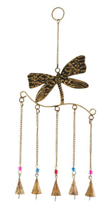 Dragonfly Wind Chime Assembled with 5 Hanging Bells