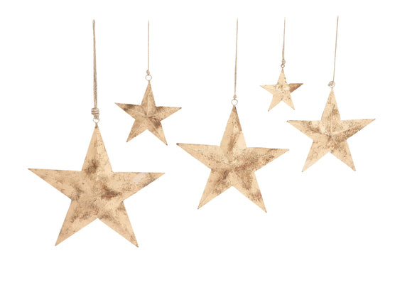 Sparkling Contemporary Styled Hanging Metal Star