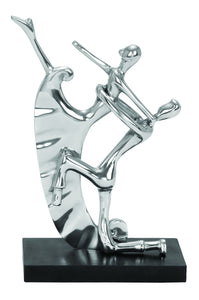 Aluminum Shiny Dancing Sculpture with Fine Attention to Details