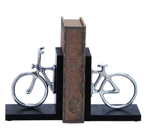 Stylish Aluminum Cycle Bookend with Attention Grabbing Design