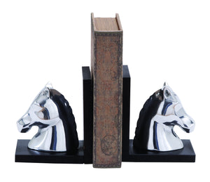 Swanky 7" Aluminum Horse Bookend in Contemporary Style