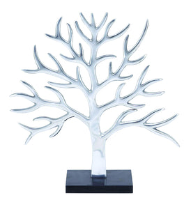 Decorative Tree Transitional Design Silver Finish