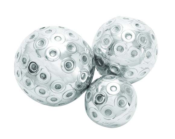 Set of 3 Decor Ball Accented with Striking Details