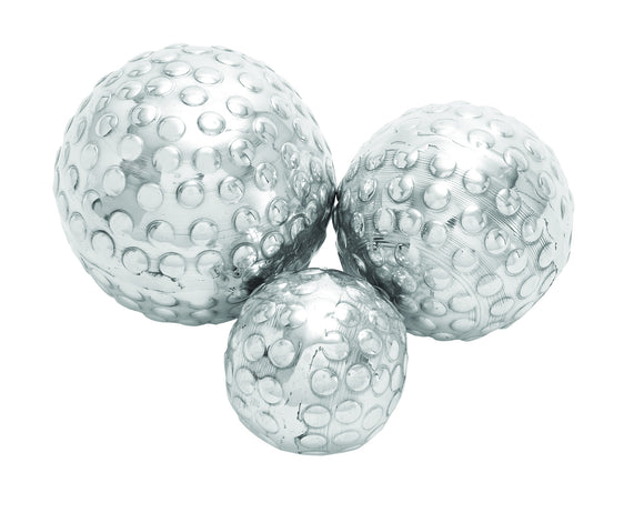 Set of 3 Decor Ball in Silver Finish