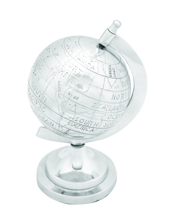 Aluminum Decor Globe with Intricate Detail Work