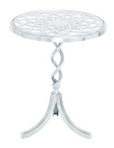 Transparent Glass Accent Table with Shiny Finish