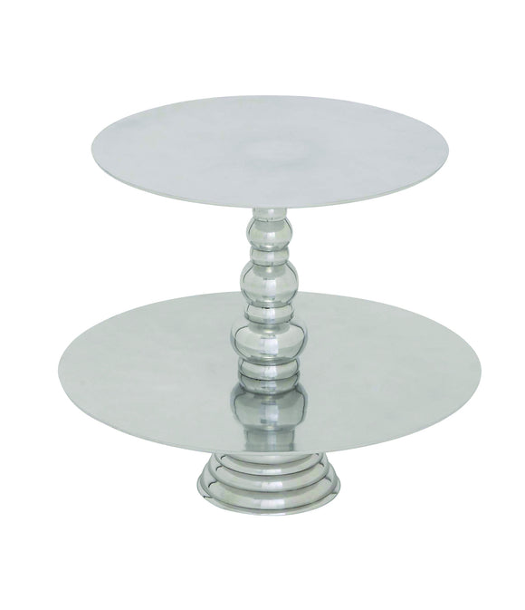 Exotic Stainless Steel Cupcake Stand with two tiers