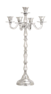 Attractive Shiny Textured Aluminum Candelabra