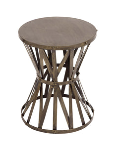 The Rustic Metal Accent Stool