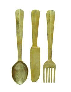 Set of 3 Aluminium Utensil Rustic Decor Style For User Safety