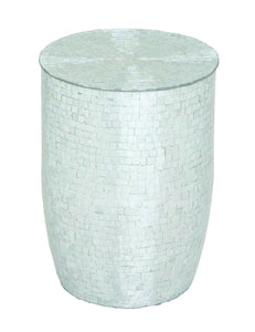 Unique and Lustrous Metal Mirror Mosaic Stool