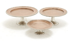 The Exquisite Set of 3 Aluminum Cake Plate