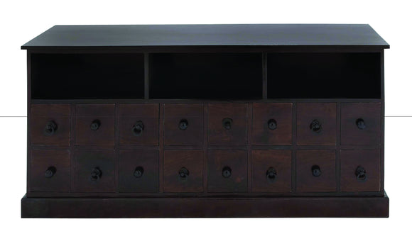 Exclusive Contemporary Design Wooden Cabinet with Sixteen Drawers