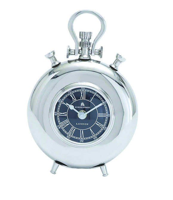 Nickel Plated Table Clock