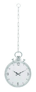 Metal Hanging Wall Clock in a Classic Pocket Watch Design