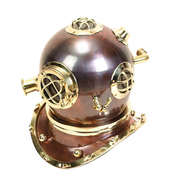 BRASS DIVING HELMET FEEL NAUTICAL DECORATION