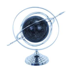 Metal Globe with Attractive Concentric Circle Pattern