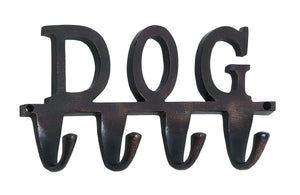 Aluminum Wall Hook Inscribed with the Word “Dog”