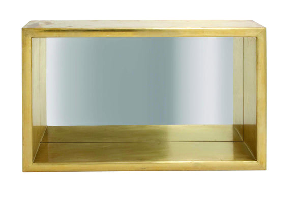 The Beautiful Wood Brass Box Mirror