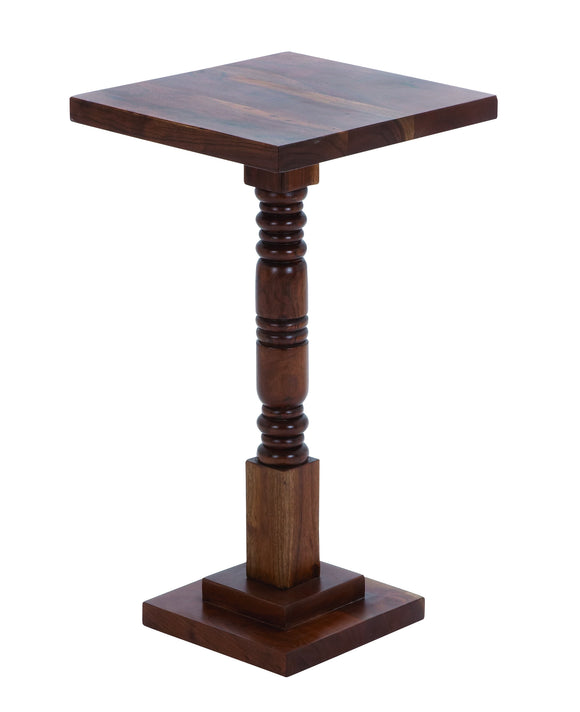 Round Shaped Pedestal Table with Sturdy Wooden Construction 26