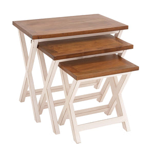 The Sweet Set of 3 Wood Nesting Table