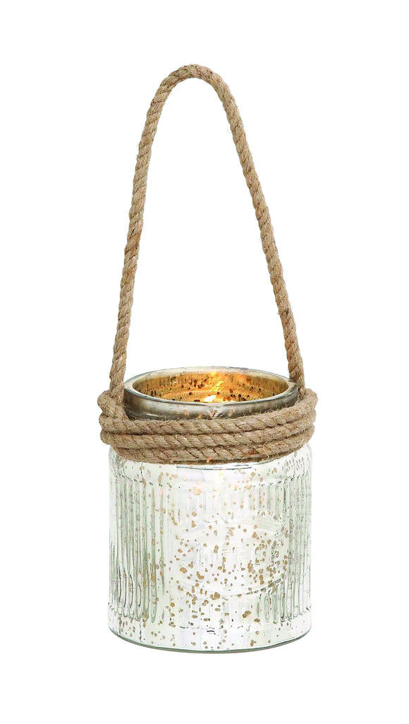 Contemporary Styled Glass Rope Lantern