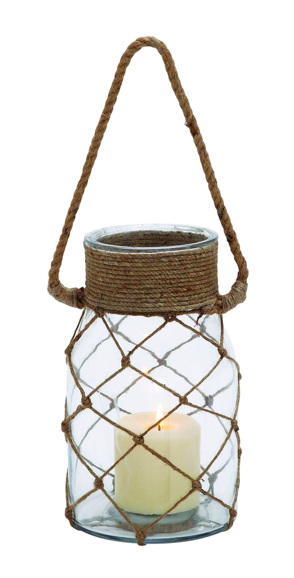 Smart Styled Opaque Glass Rope Candle Lantern