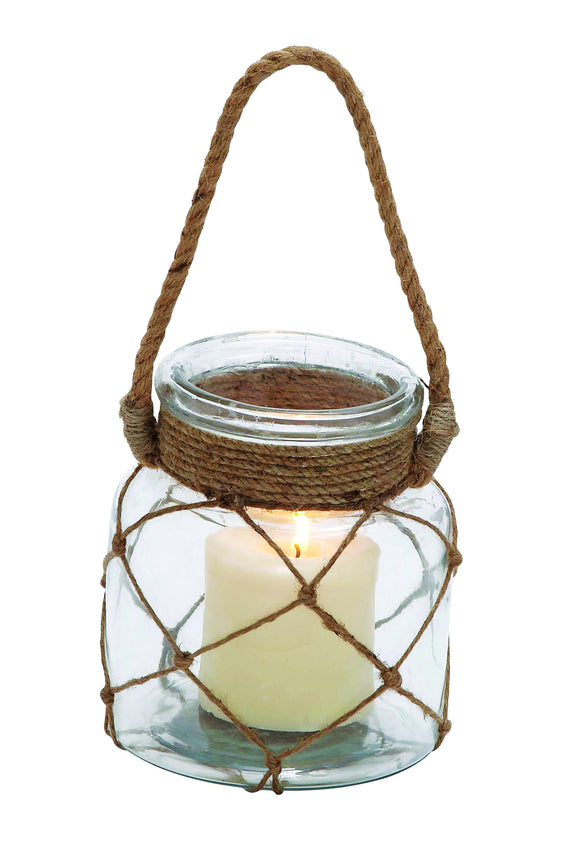 Gorgeous Styled Glass Rope Candle Lantern