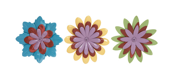 Beautiful and Adorable Assorted Set of 3 Flower Wall Decor