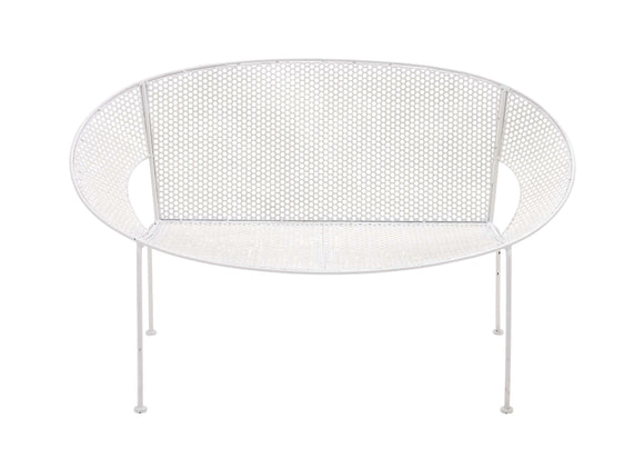 The Heavenly Metal White Garden Bench