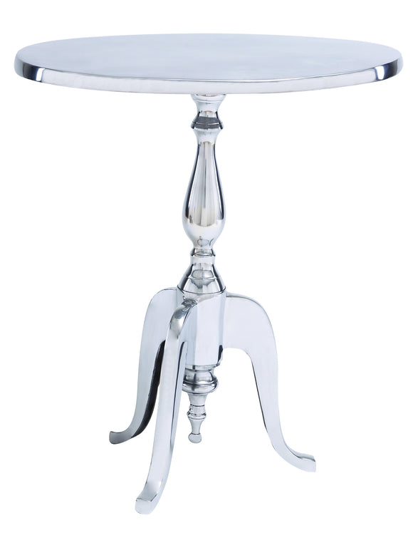 ALUMINUM OVAL ACCENT TABLE EXHIBITS SPECIAL LIKING FOR HOME DECOR