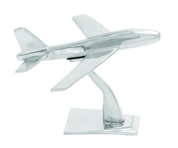 Aluminum Plane with Intricate Detailing and Rich Metallic Glaze