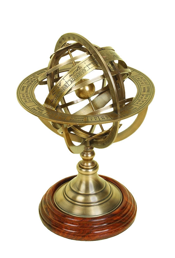 BRASS GLOBE ARMILLARY UNIQUE TABLE DECOR