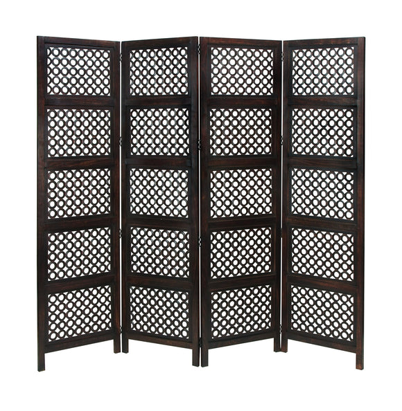 Designed Wooden Wall Shelves in Ebony Color - Set of 3