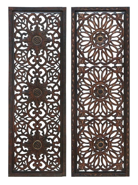 Elegant Wall Sculpture - Wood Wall Panel 2 Assorted 48