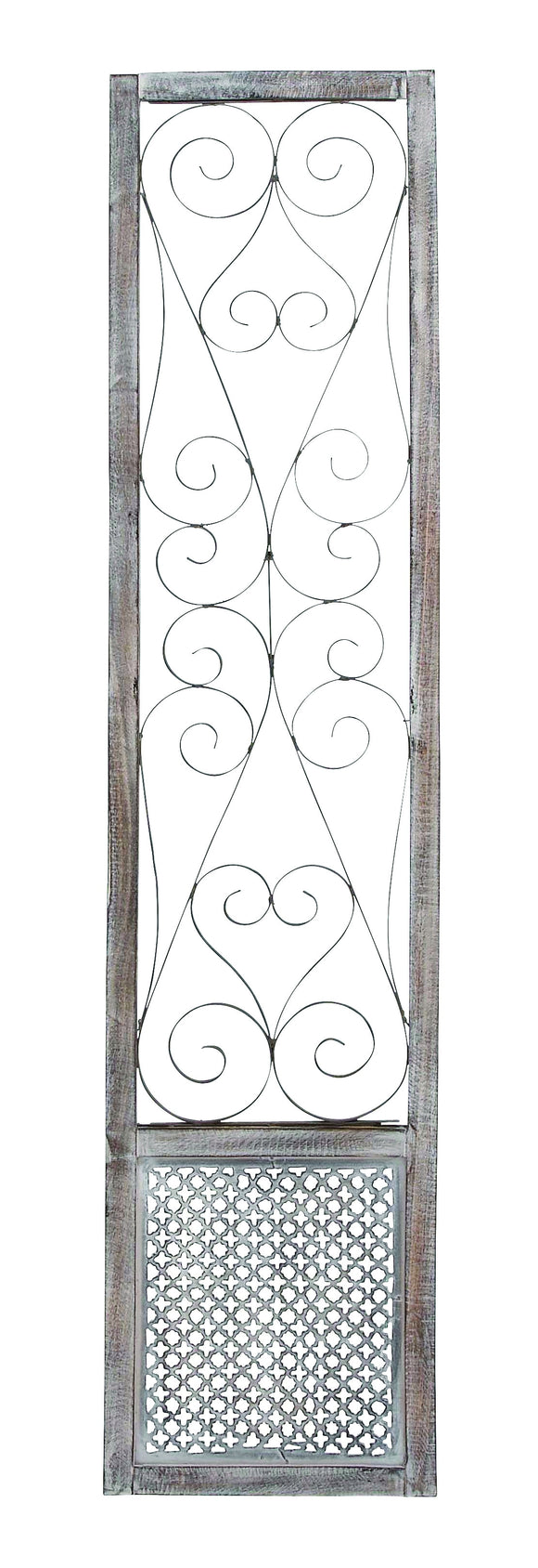 Traditional Country Inspired Metal Wood Wall Panel