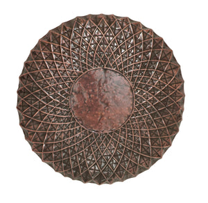 Classy Round Shaped 23"Metal Wall Décor in Rustic Brown