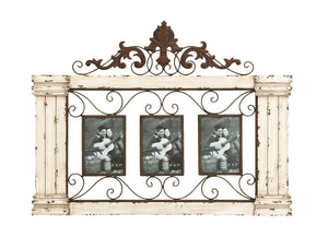 Classic Style Wooden Wall Photo Frame with Graceful Curve