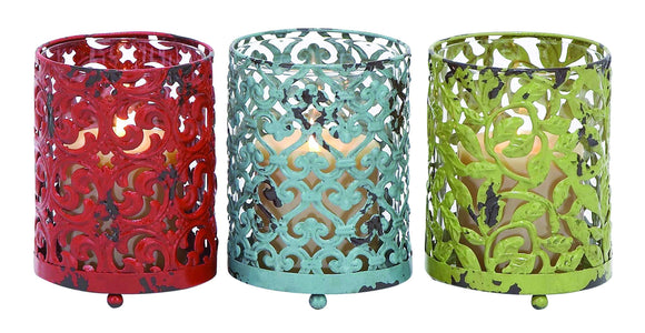 Candle Holder with Long Lasting Construction - Set of 3