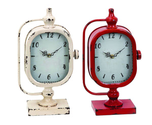 Clock with Solid Construction in Worn Out Look - Set of 3