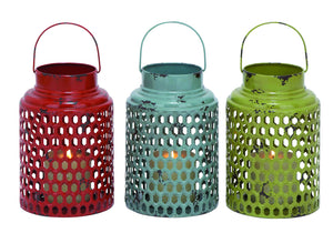 Metal Candle Holder 3 Assorted with Lantern Design