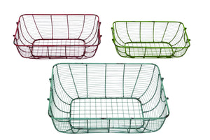 Elegantly Hand Crafted Metal Wire Basket Set of Three