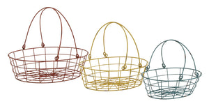 Fascinating Styled Colorful Metal Basket Set