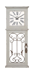 Elegant Styled Wood Metal Wall Clock