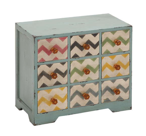 Contemporary Styled Wood Jewelry Chest Table