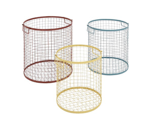 The Colorful Set of 3 Metal Basket